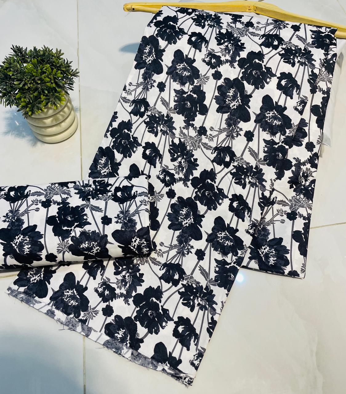 Cotton 2 piece Suit Allover Unstitched