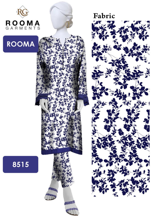 Cotton 2 piece Suit Allover Unstitched