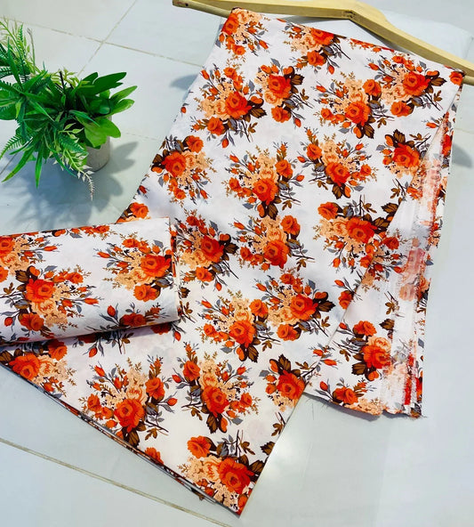 Cotton 2 piece Suit Allover Unstitched