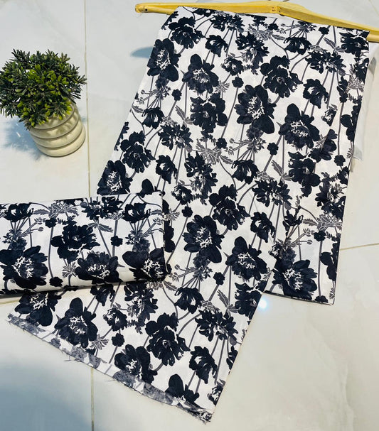 Cotton 2 piece Suit Allover Unstitched
